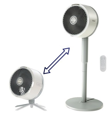 WHITE - SHARK FLEXBREEZE PEDESTAL TABLETOP FAN, QUIET, LIGHTWEIGHT UH205X7