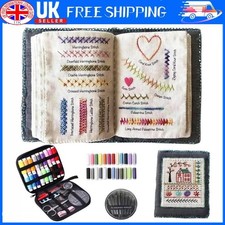 DIY Embroidery Stitch Book & Sewing Tools Threads Needles Kit for Beginners
