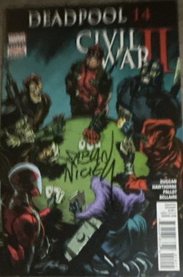 Marvel Comics Deadpool #14 Custom Cover Variant Signed Single Issue Comic Book