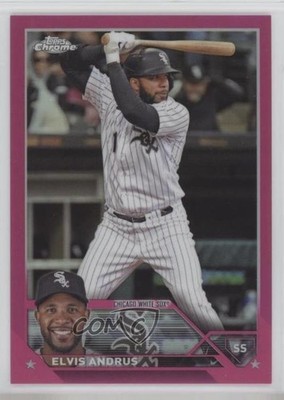 2023 Topps Chrome Update Magenta Refractor 7/399 Elvis Andrus #USC182 0us8