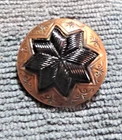 Vintage Antique Metal & Glass 8-Point Star Picture Button
