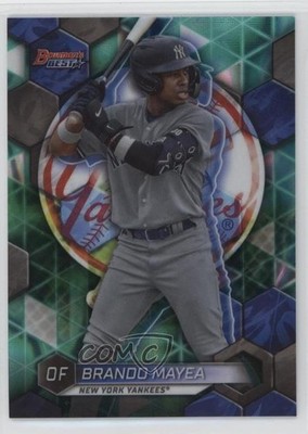 2023 Bowman's Best Top Prospects Aqua Lava Refractor Brandon Mayea Brando 0s55