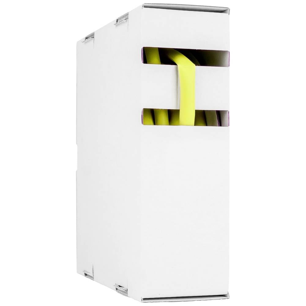 Gaine thermorétractable jaune 6.4mm Hongshang 211164248 sans colle pour isolation de câbles