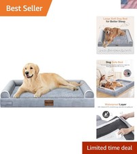 Orthopedic Dog Bed for Large Breeds, 36x27 Inch, Light Grey - Comfort  Support