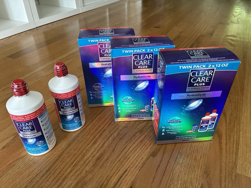 Clear Care Plus HydraGlyde Cleaning Disinfecting Solution - 4 packs, 8 bottles