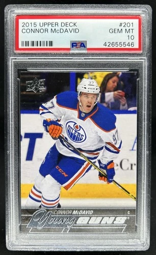 2015-16 Upper Deck Connor McDavid Rookie Young Guns RC #201 Oilers PSA 10