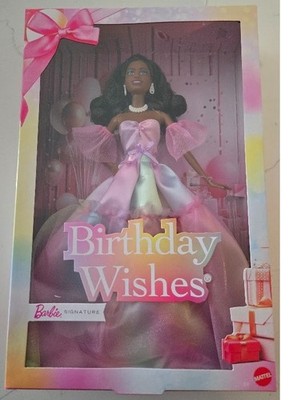 2026 Birthday Wishes African American Barbie JJX80 with Shipper