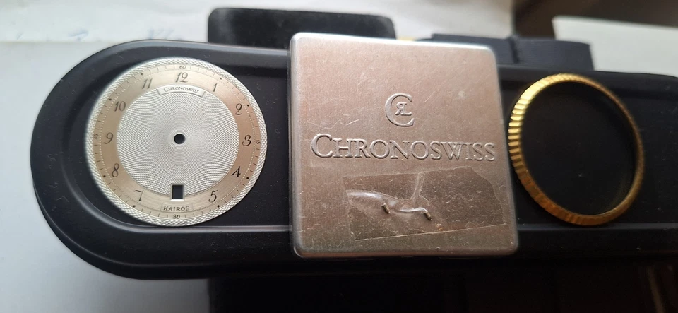 Chronoswiss Guilloche Zifferblatt CH-2823 Kairos- Swiss Made aus massiven Silber - Bild 4 von 4