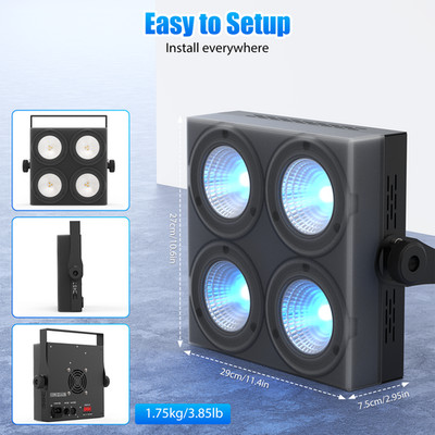 4LED RGBW LED Pixel Bar Light DMX512 Individual Control Sound Active Mode