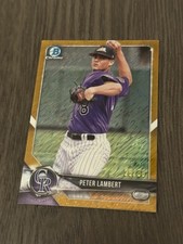 2018 Bowman Chrome Prospects Gold Shimmer Refractor SP /50 #BCP179 PETER LAMBERT
