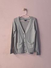 Gap Kids Light Gray Knit Lightweight Cardigan Size S