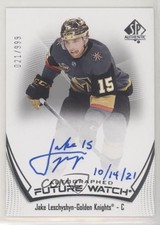 2021 SP Authentic Future Watch Inscribed 21/50 Jake Leschyshyn 10/14/21 Auto m0p