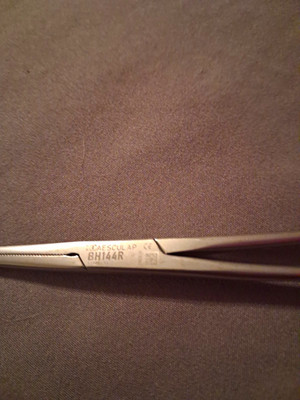 Aesculap BH144R Needle Holder, Serrated Jaws, General Surgery Instrument