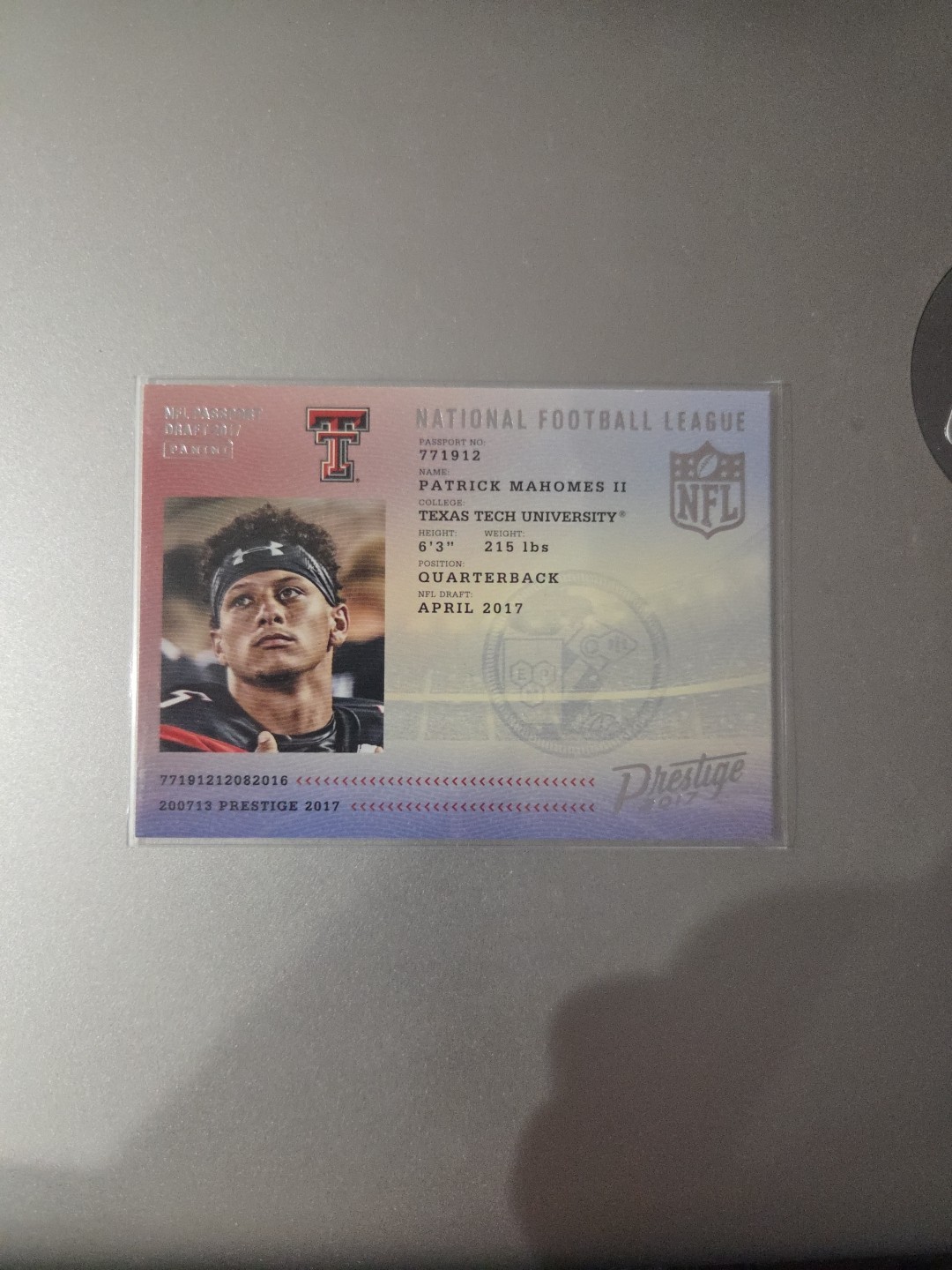 2017 Panini Prestige - Nfl Passport Patrick Mahomes II #5 (RC)