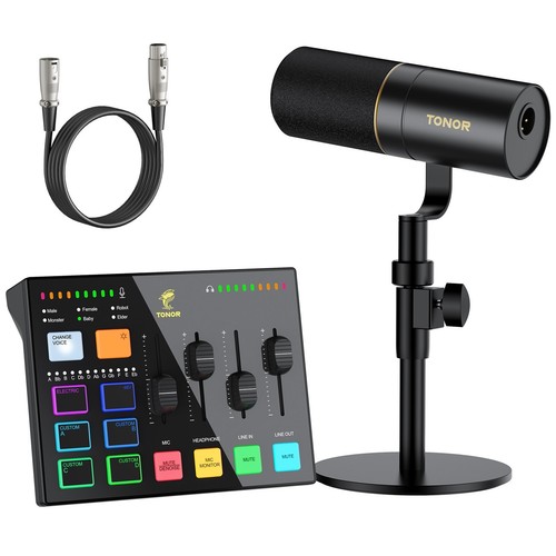 TONOR Podcast Equipment Bundle,Gaming Audio Interface and XLR Dynamic Microphone - Picture 10 of 10