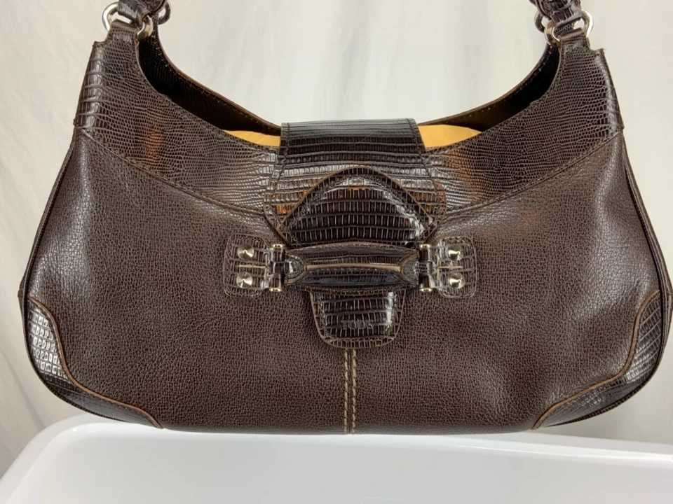 Новый без ценников - Tod's сумка кожаная Дамская сумка ящерица отделки шоколадно-коричневый Италия - Изображение 2 из 4