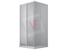 BOX DOCCIA IN ALLUMINIO LACCATO BIANCO CABINA DOCCIA  70X90 80X80 BAGNO CALAMITA