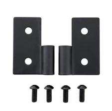 Smittybilt 7607 Lower Door Hinge Brackets Pair Black For 76-86 Jeep CJ