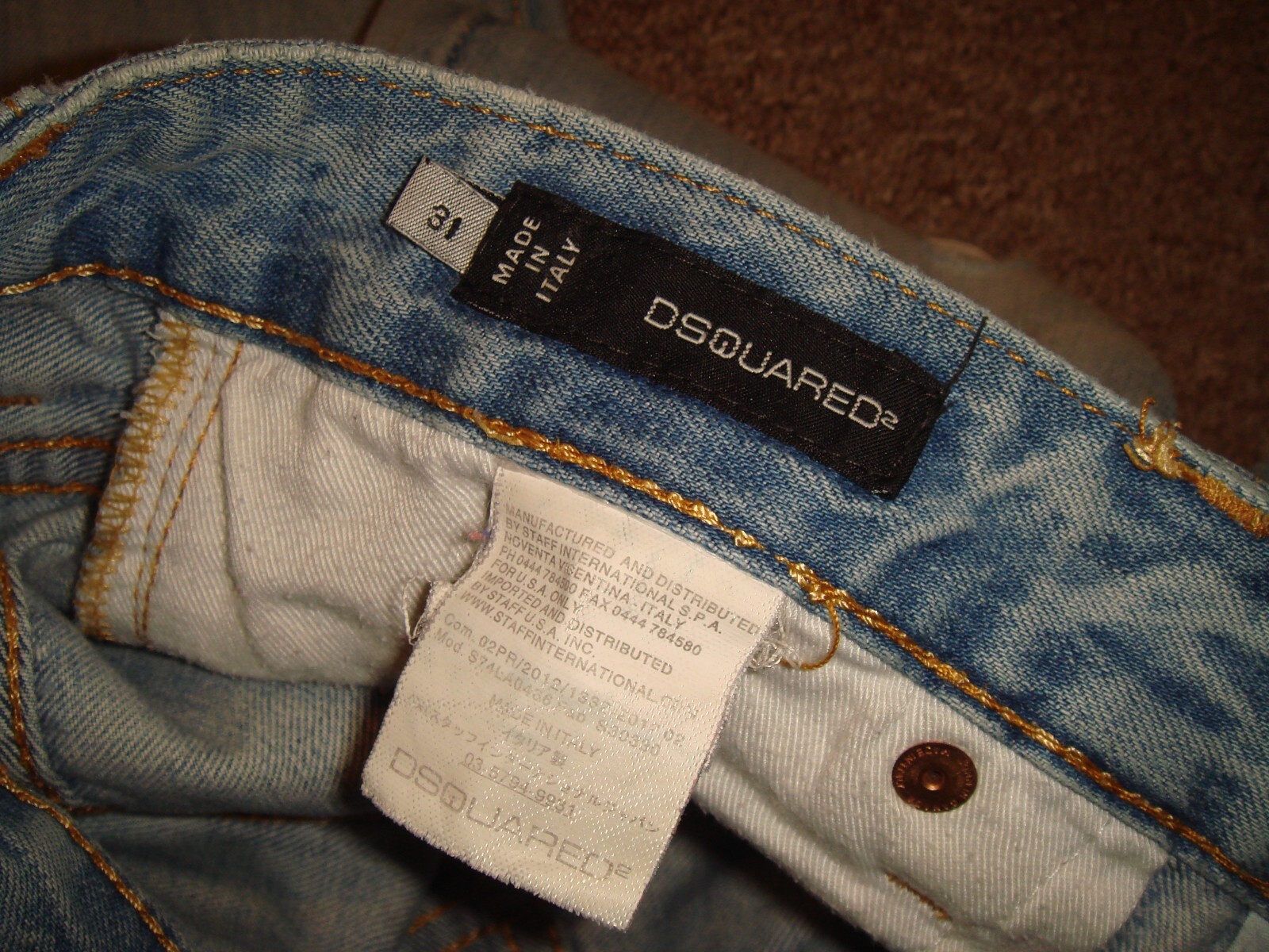 DSQUARED2 PATCH DISTRESSED PAINT SPLATTER SLIM DE… - image 7