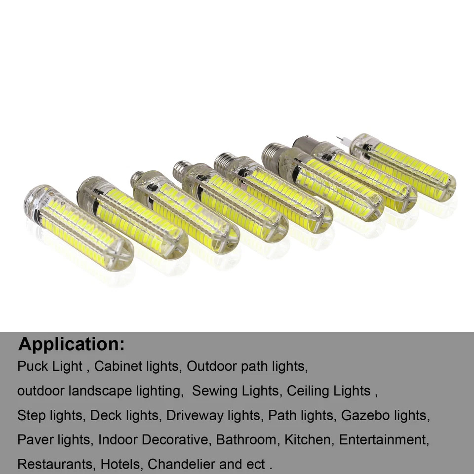 Dimmable Silicone Crystal LED Corn Bulbs G4 G9 E14 B15 E17 GY6.3 5730 SMD Lights - Image 4 of 4