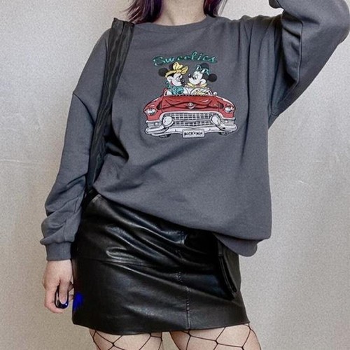 Wego x Disney Mickey Mouse Embroidery Sweatshirt From Japan - Picture 2 of 3
