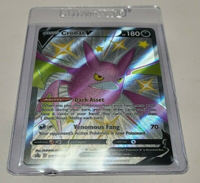 shiny crobat pokemon card Full Art Print hollypaintscards Attack 1 Pokemon TCG Crobat V and