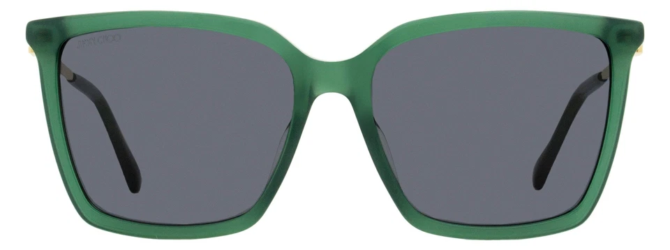 Gafas de sol cuadradas Jimmy Choo Totta/G 1EDIR verde/dorado 56 mm Foto 2 de 2