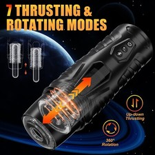 Male Masturbatesr Automatic HandsFree Thrusting Rotating Cup Stroker Lubricants