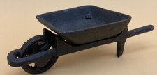 Enesco Cast Iron Miniature Black Wheelbarrow Two Piece
