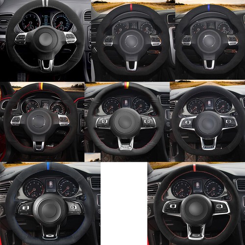 Car Steering Wheel Wrap for VW Golf 4 5 6 7 GTI R R32 MK5 Polo CCR-Line Scirocco - Picture 2 of 12