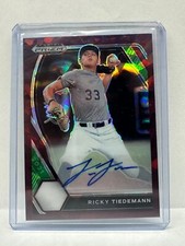 2021 Prizm Draft Picks Burgundy Cracked ice Prizm Ricky Tiedemann Auto (AU, RC)