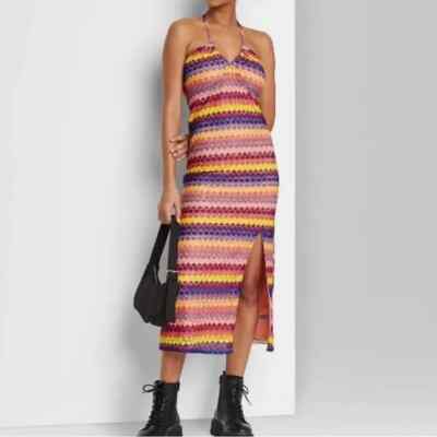 wild fable crochet dress Women's Multicolored Slip In my best friend's Swim coverup Crochet cover sophisticated formal dress Color::#44-Cyan