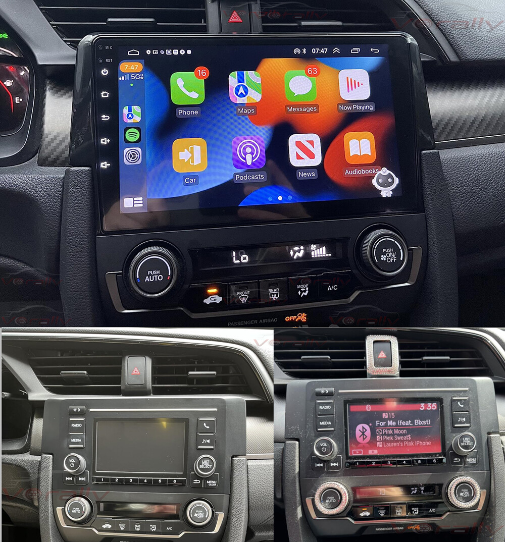 Carplay For Honda Civic 2016-2020 Apple Car Radio Stereo Android