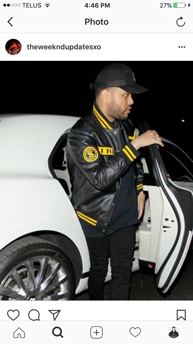 2015 The Weeknd XO Roots King of The Fall Leather Varsity 2015 The Weeknd XO Roots King of The Fall Leather Varsity