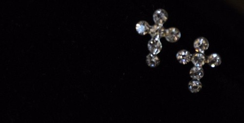ARETES COMUNION RECUERDOS CRUZ COMMUNION CROSS EARRINGS FAVORS FAITH CROSS - Picture 3 of 3