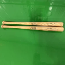 Lot of 2 18” Mini LOUISVILLE SLUGGER "125" SOUVENIR Baseball Bats Museum Factory