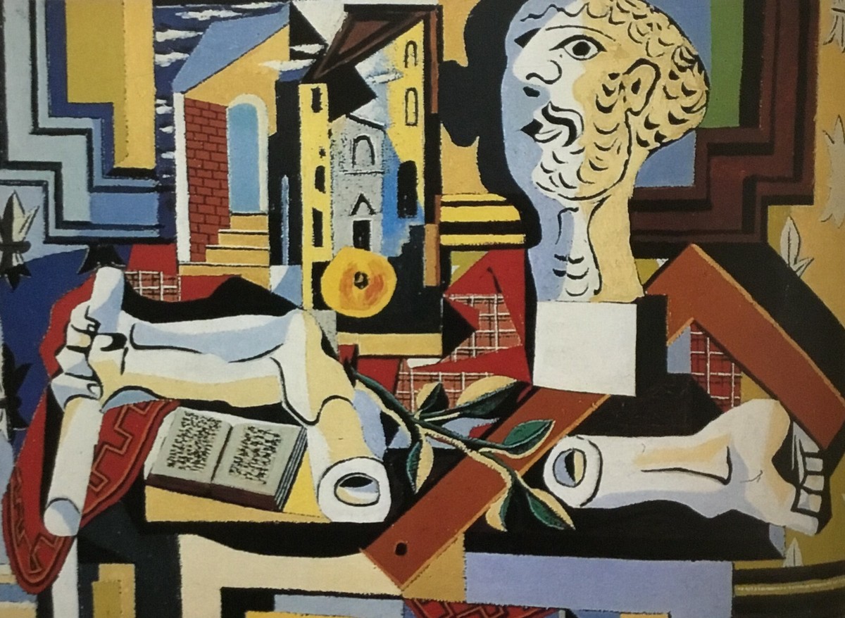Pablo Picasso Studio with Plaster Head Newly Custom Framed