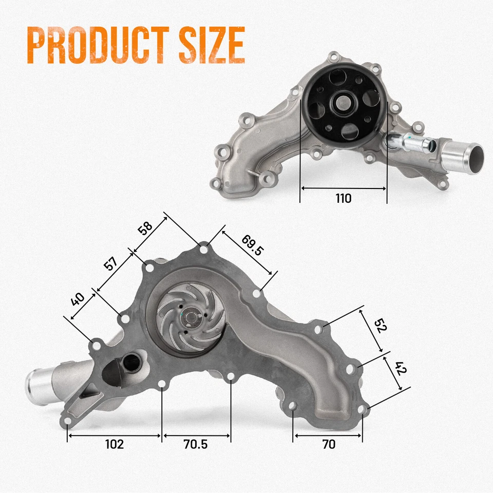 Bomba de agua 44039 Gates nueva para Jeep Grand Cherokee Dodge Durango 2016-2019 3,6 L Foto 2 de 4