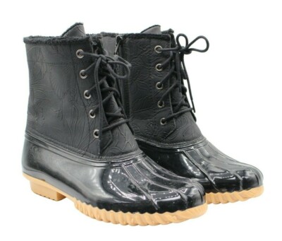 Sporto Duck Saltwater Bella Black Quilted Floral Nylon Lace Up