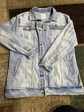 Lularoe Womens Light Blue Denim Jean Jacket 2x Xxl Jaxin Euc