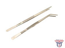 12" Extra Long Aquarium Tweezers Bent and Straight Tip Forceps Stainless Steel