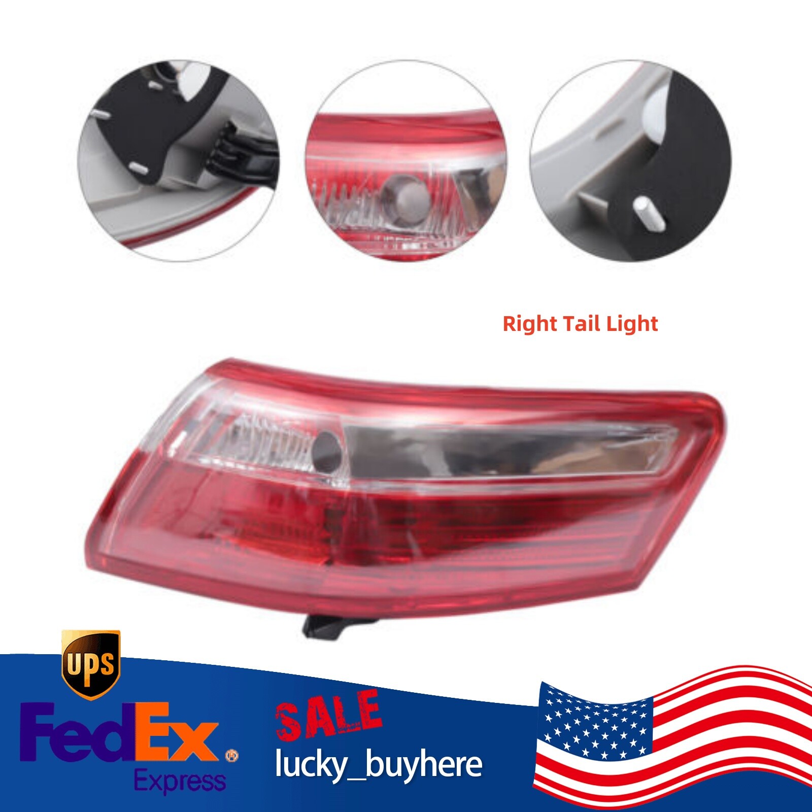 For 2007-2009 Toyota Camry Base LE CE SE XLE Sedan 4-Door Right Side Tail Lights