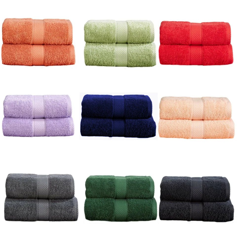 Guest Towels 100% Turkish Cotton 2 Pack Small Hand Towel Face Cloth 40 x 60cm