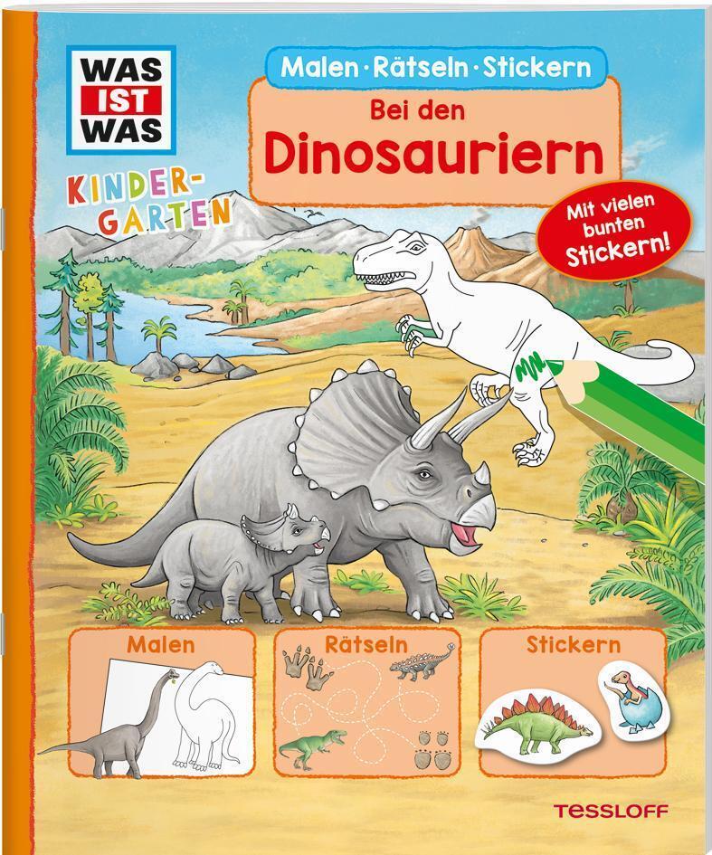 Thumbnail - Was Ist Was Kindergarten Malen Rätseln Stickern Bei Den Dinosauriern.