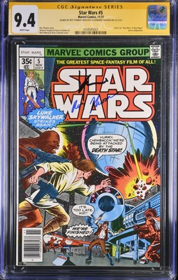 Star Wars 5 1977 CGC 9.4 SS Double Signed Roy Thomas Howard Chaykin