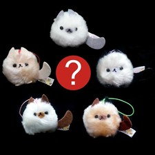Surprise Egg Cat Pom Pom Keychain Cell Phone Strap Charm 1 Random Mystery Figure