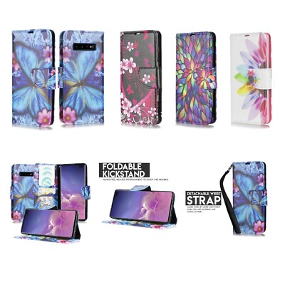 for 5.8'' Samsung Galaxy S10e Graphic Stands Slot Strap Magnetic Wallet PhoneCase