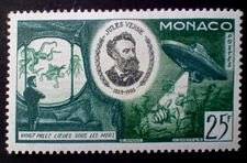 MONACO YVERT 435 "JULES VERNE 25F NEMO SUBMARINE 20000 LEAGUES UNDER SEA" MNH VF
