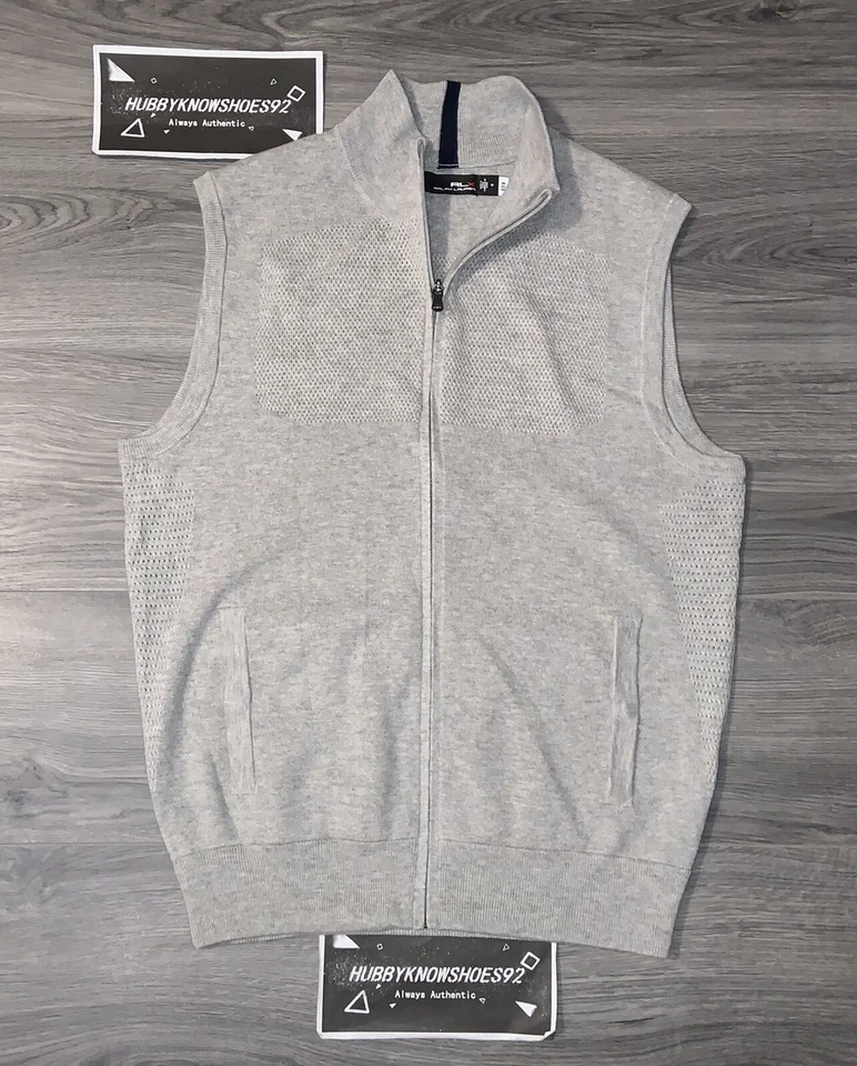 Ralph Lauren RLX Golf Men’s Grey Wool-Blend Full Zip Knit Vest $228 - Image 3 of 4