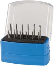 Made in USA 12 Piece, 1/8" Shank Burr Set Solid Carbide, Multiple Head Shape